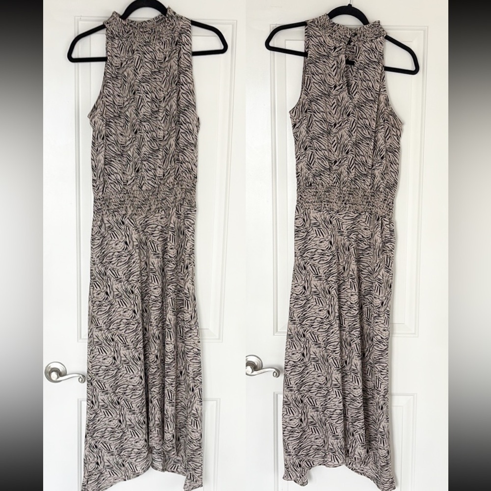 Veronica M Zebra Print high neck dress